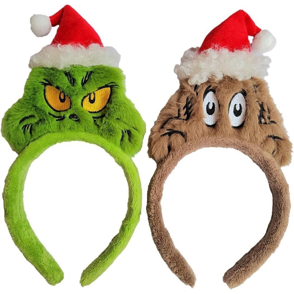 Dr. Seuss Grinch Max Headband 2 Pack Holiday Costume Accessory for Women Girls